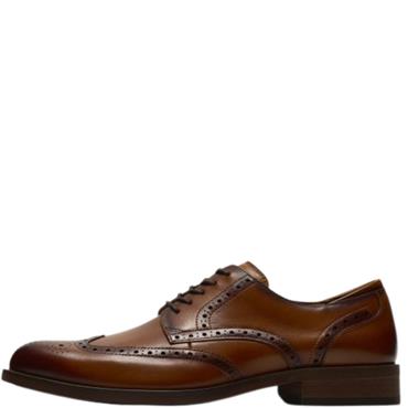 CLARKS MENS SHOE - TAN LEATHER